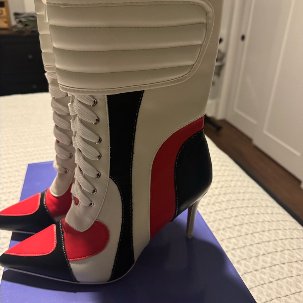 Chic Women's Multicolor Heeled Boots